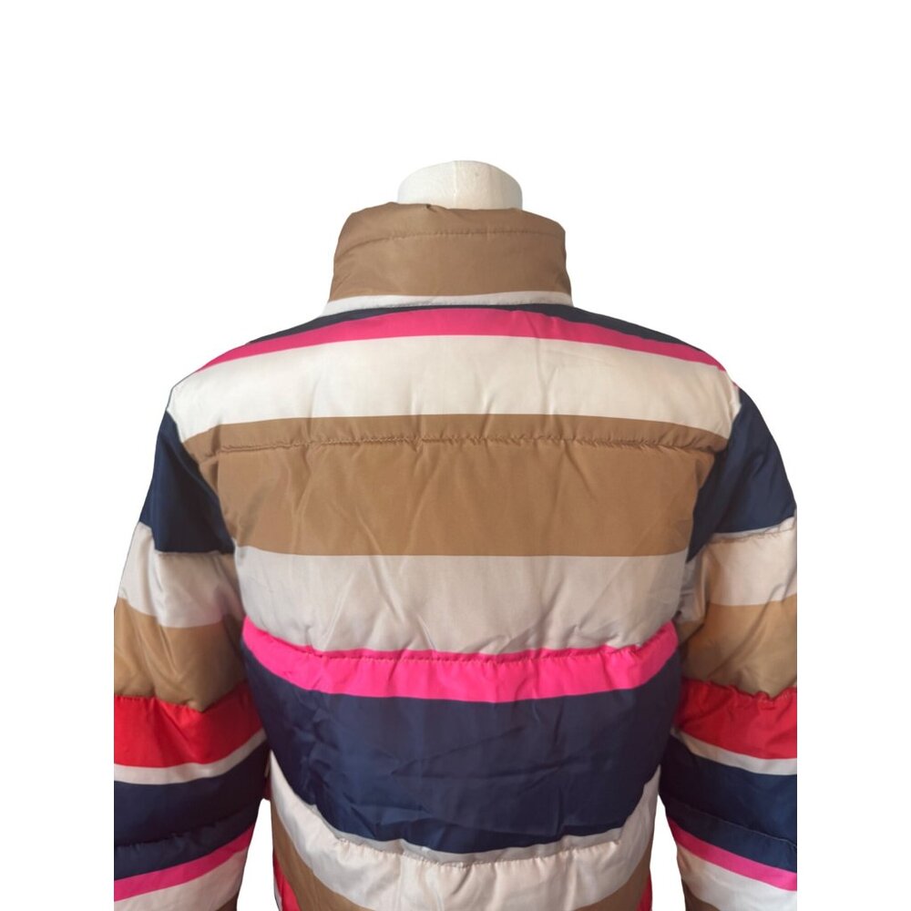 2/$30 NWT St. John's Bay Medium Striped Puffer Jacket Multicolor - Picture 6 of 15